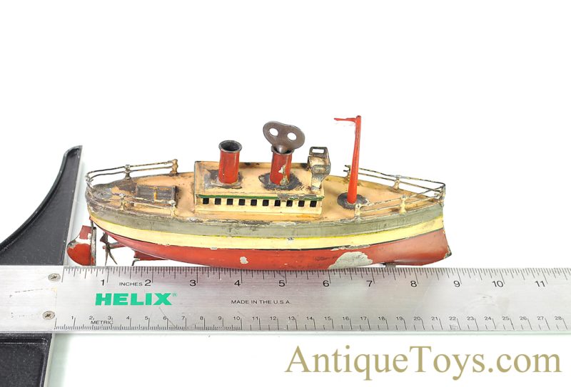 Carette Tin Hand Painted Windup Clockwork Ocean Liner German Ship Toy <FONT COLOR="ff000 ">*SOLD*</font> - Image 8
