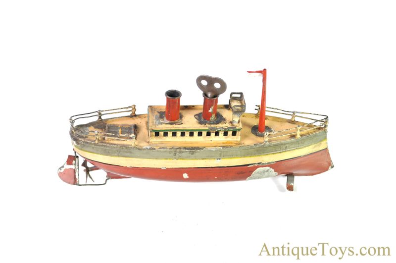 Carette Tin Hand Painted Windup Clockwork Ocean Liner German Ship Toy <FONT COLOR="ff000 ">*SOLD*</font>