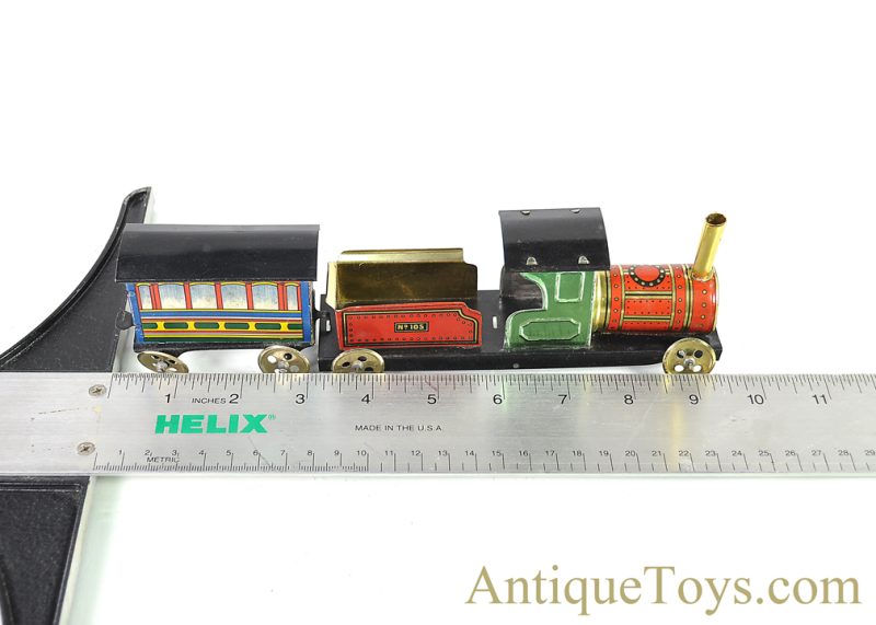 J.L. Hess Miniature Tin Lithographed No. 105 Locomotive Train for Sale <FONT COLOR="ff000 ">*SOLD*</font> - Image 7