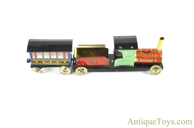 J.L. Hess Miniature Tin Lithographed No. 105 Locomotive Train for Sale <FONT COLOR="ff000 ">*SOLD*</font> - Image 3