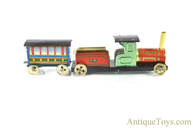 J.L. Hess Miniature Tin Lithographed No. 105 Locomotive Train for Sale <FONT COLOR="ff000 ">*SOLD*</font>