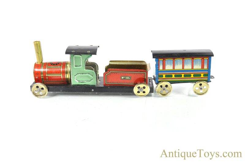 J.L. Hess Miniature Tin Lithographed No. 105 Locomotive Train for Sale <FONT COLOR="ff000 ">*SOLD*</font> - Image 2
