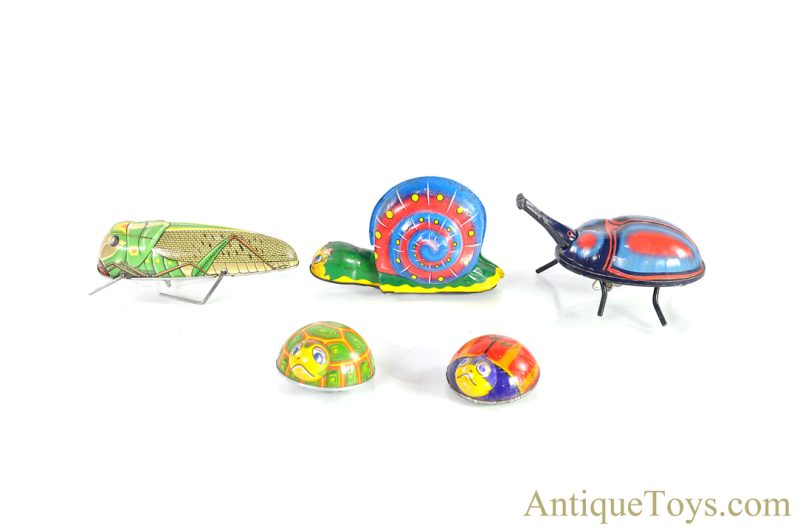 Various Maker Japanese Tin Windup & Friction Toy Bugs Set of 5 <FONT COLOR="ff000 ">*SOLD*</font> - Image 2
