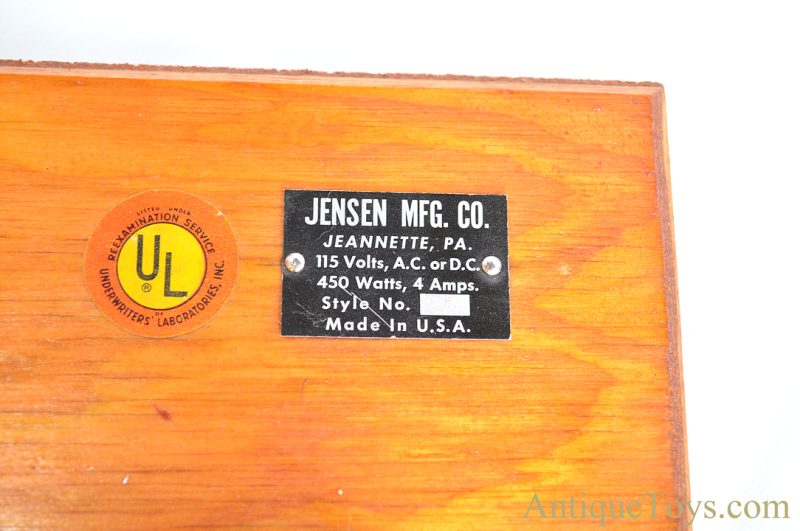 Jensen Mfg. Co. ca. 1940-1964 #5 115V AC/DC Horizontal Steam Engine with Box <FONT COLOR="ff000 ">*SOLD*</font> - Image 9