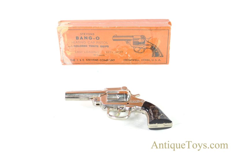 J.E. Stevens Co. “Bang-O” Toy Cap Pistol Gun with Box <FONT COLOR="ff000 ">*SOLD*</font>