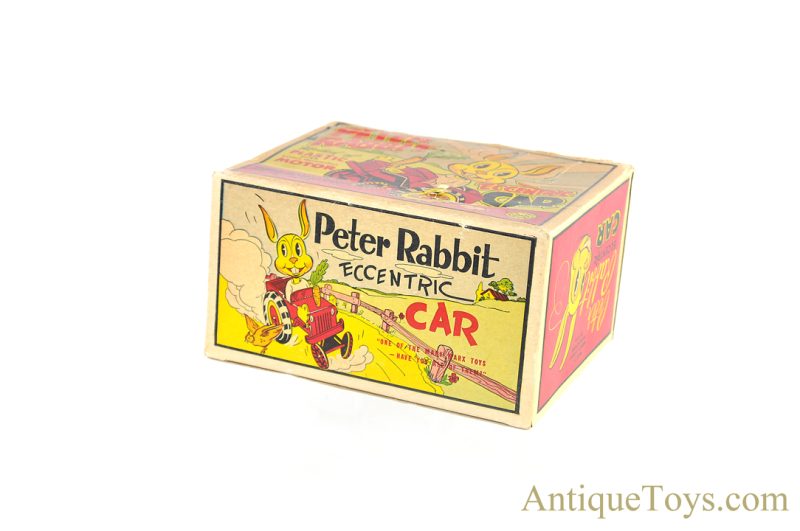 Marx Tin & Plastic Lithographed Windup "Peter Rabbit Eccentric Car" Wacky Jeep in Box <FONT COLOR="ff000 ">*SOLD*</font> - Image 9
