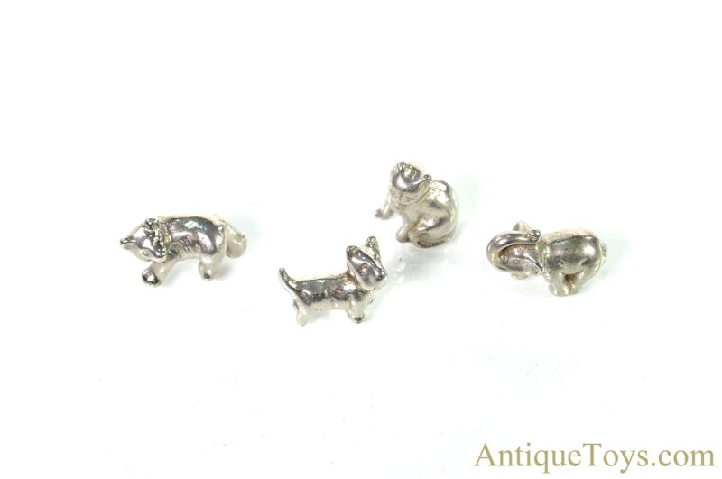 Arcade 4 Small Metal Animals Dog Cat Bear Elephant in Display Box <FONT COLOR="ff000 ">*SOLD*</font> - Image 2