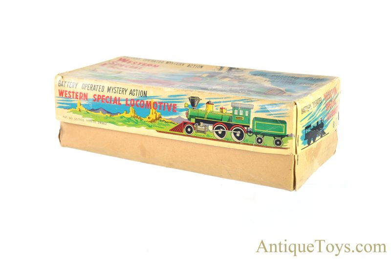 Masudaya Modern Toys (MT) Tin Lithographed Battery Operated Mystery Action "Western Special Locomotive" Japanese Toy with Box <FONT COLOR="ff000 ">*SOLD*</font> - Image 8
