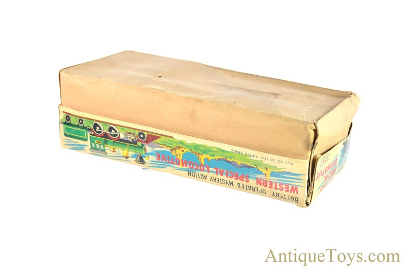 Masudaya Modern Toys (MT) Tin Lithographed Battery Operated Mystery Action "Western Special Locomotive" Japanese Toy with Box <FONT COLOR="ff000 ">*SOLD*</font> - Image 9