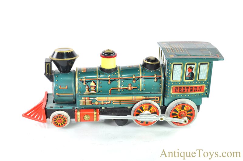 Masudaya Modern Toys (MT) Tin Lithographed Battery Operated Mystery Action "Western Special Locomotive" Japanese Toy with Box <FONT COLOR="ff000 ">*SOLD*</font> - Image 3