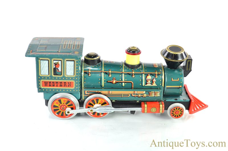 Masudaya Modern Toys (MT) Tin Lithographed Battery Operated Mystery Action "Western Special Locomotive" Japanese Toy with Box <FONT COLOR="ff000 ">*SOLD*</font> - Image 2