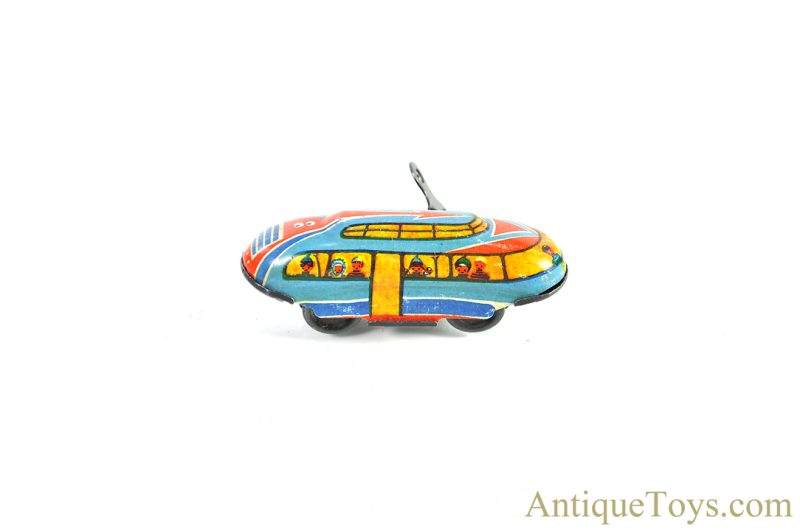 Soviet Union Russian Tin Lithographed Windup “Mountain Road” Train Shuttle Bus Mechanical Toy in Box <FONT COLOR="ff000 ">*SOLD*</font> - Image 7