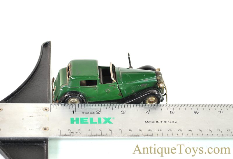 Triang Minic Toys ca. 1937 Tin Lithographed Windup Green Towncar Vauxhall English Toy <FONT COLOR="ff000 ">*SOLD*</font> - Image 7
