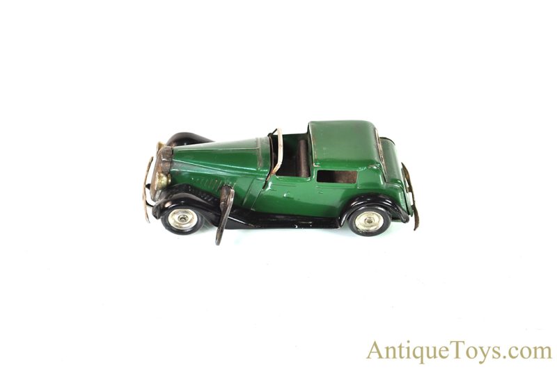 Triang Minic Toys ca. 1937 Tin Lithographed Windup Green Towncar Vauxhall English Toy <FONT COLOR="ff000 ">*SOLD*</font> - Image 2