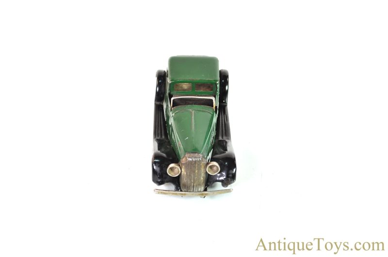 Triang Minic Toys ca. 1937 Tin Lithographed Windup Green Towncar Vauxhall English Toy <FONT COLOR="ff000 ">*SOLD*</font> - Image 4