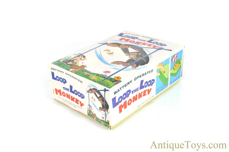 Nomura (TN) Tin Lithographed Battery Operated “Loop the Loop Monkey” Japanese Toy with Box <FONT COLOR="ff000 ">*SOLD*</font> - Image 9