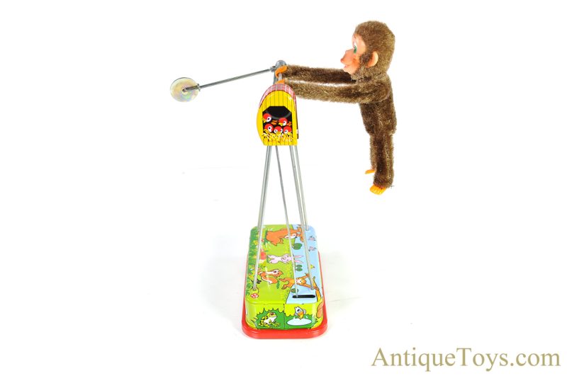 Nomura (TN) Tin Lithographed Battery Operated “Loop the Loop Monkey” Japanese Toy with Box <FONT COLOR="ff000 ">*SOLD*</font> - Image 4