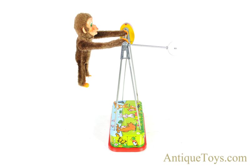 Nomura (TN) Tin Lithographed Battery Operated “Loop the Loop Monkey” Japanese Toy with Box <FONT COLOR="ff000 ">*SOLD*</font> - Image 5