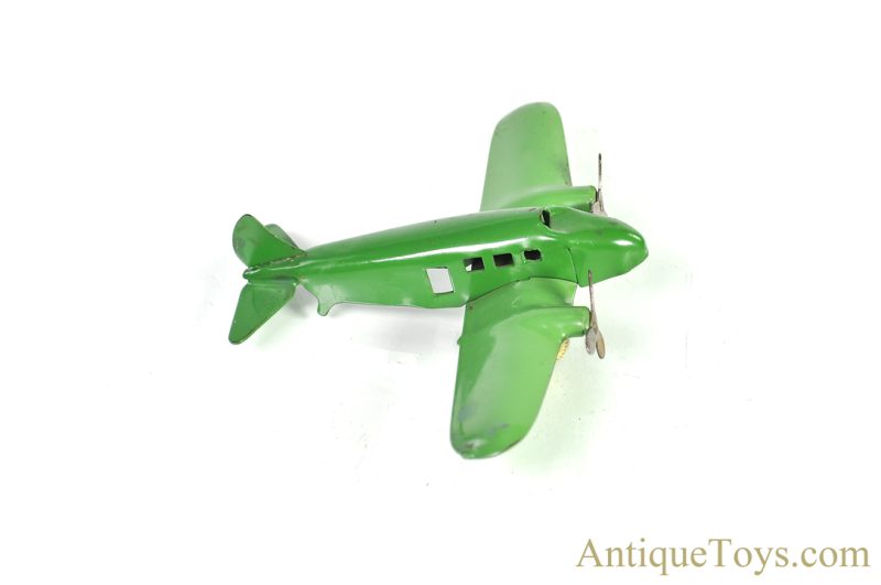 Wyandotte Toys All Metal Products Company Pressed Steel Airplane Green <FONT COLOR="ff000 ">*SOLD*</font>