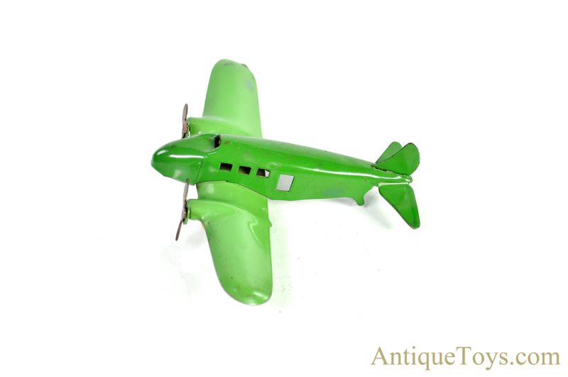 Wyandotte Toys All Metal Products Company Pressed Steel Airplane Green <FONT COLOR="ff000 ">*SOLD*</font> - Image 2