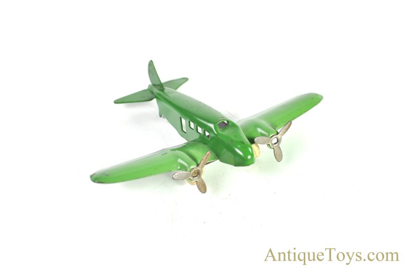 Wyandotte Toys All Metal Products Company Pressed Steel Airplane Green <FONT COLOR="ff000 ">*SOLD*</font> - Image 6