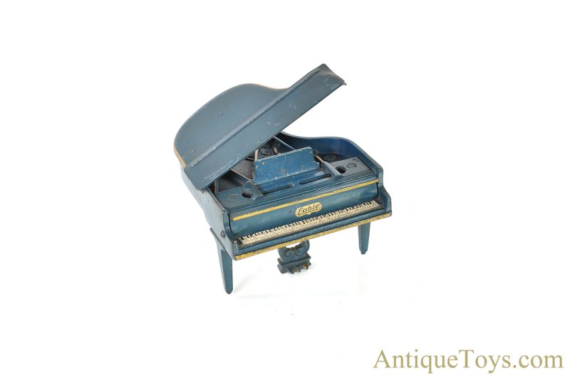 Arcade Cast Iron Blue #735 Cable Grand Piano with Bench <FONT COLOR="ff000 ">*SOLD*</font> - Image 2