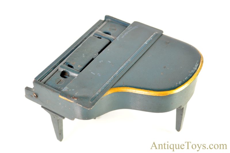 Arcade Cast Iron Blue #735 Cable Grand Piano with Bench <FONT COLOR="ff000 ">*SOLD*</font> - Image 8