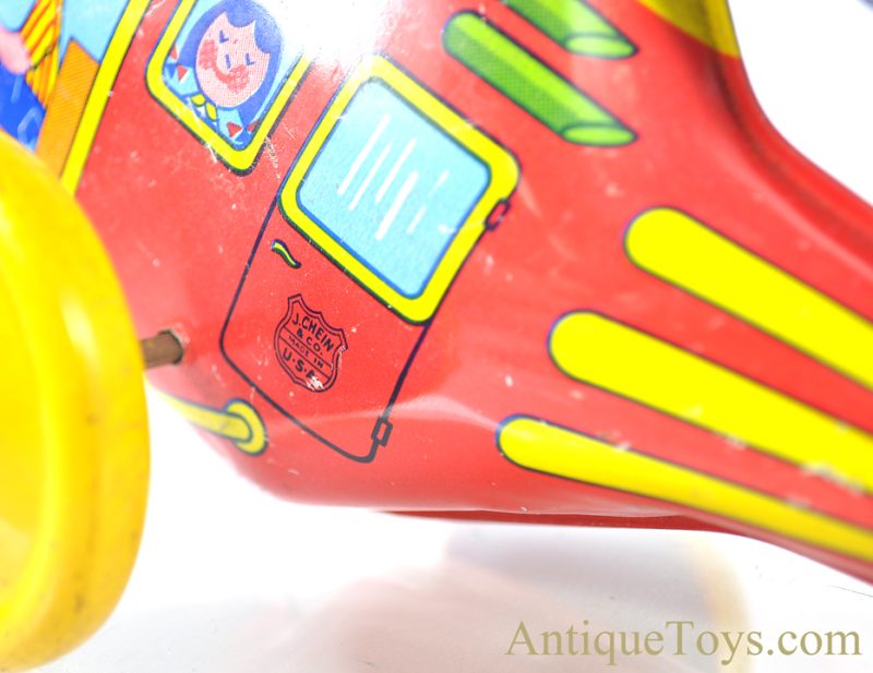 J. Chein Tin Lithographed Helicopter on a Stick Push Toy <FONT COLOR="ff000 ">*SOLD*</font> - Image 6
