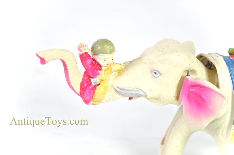 Kuramochi Shoten (CK) Celluloid Windup Circus Elephant and Clown Riders with Box Japanese Toy <FONT COLOR="ff000 ">*SOLD*</font> - Image 7