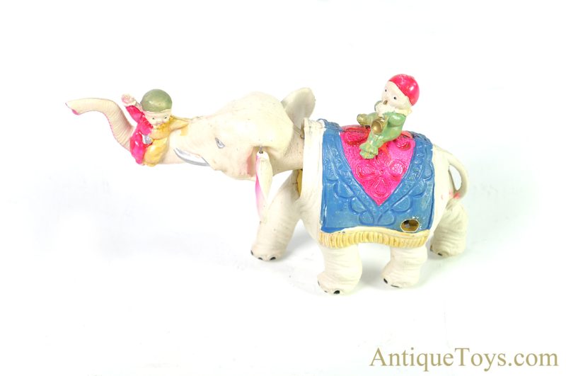 Kuramochi Shoten (CK) Celluloid Windup Circus Elephant and Clown Riders with Box Japanese Toy <FONT COLOR="ff000 ">*SOLD*</font> - Image 3