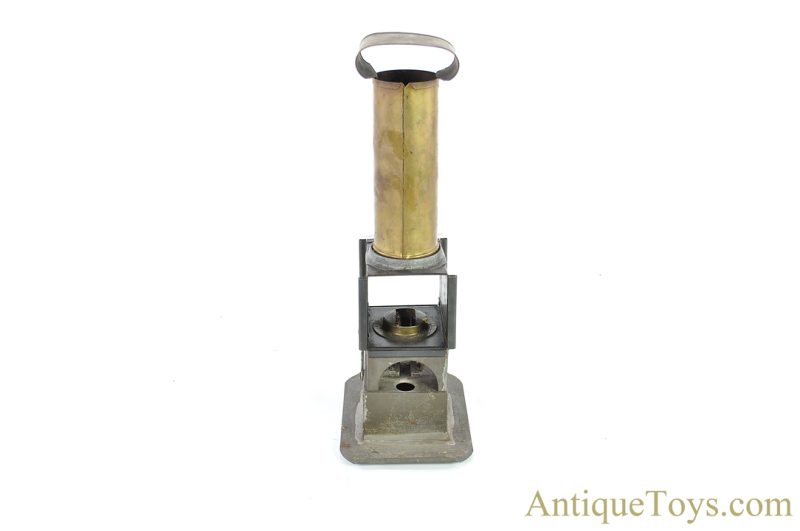 Ernst Plank “Lanterna Magica” No. 402 German Tin Oil Lamp Magic Lantern Projector Wooden Carrying Case, Slides Box & Lighting Accessory for Sale - Image 9