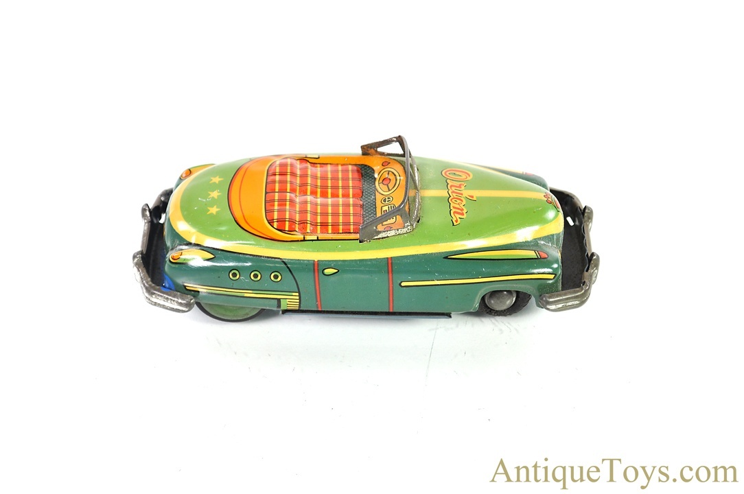 Ichiko Tin Lithographed Friction Orion Japanese Toy Convertible Car in  Box *SOLD* -  - Antique Toys for Sale