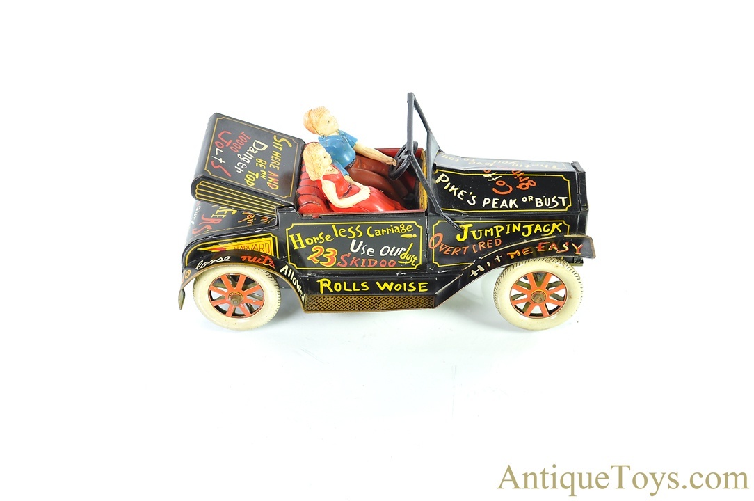 Linemar Marx Tin Lithographed Friction Old Jalopy with Celluloid