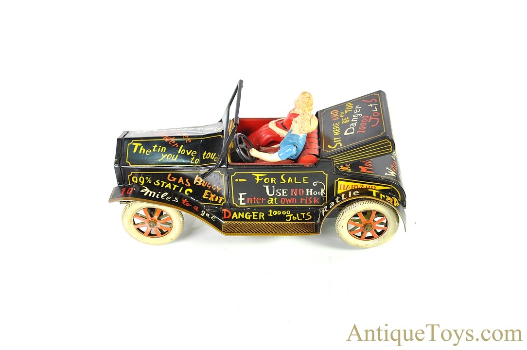 Linemar Marx Tin Lithographed Friction Old Jalopy with Celluloid