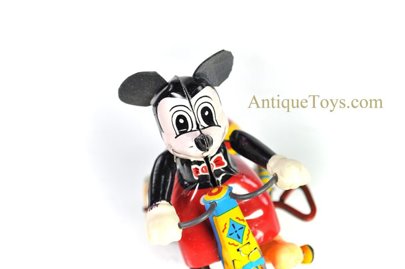 Linemar Marx Tin Lithographed Windup Walt Disney Mickey Mouse "Mechanical Tricycle" with Revolving Bell in Box <FONT COLOR="ff000 ">*SOLD*</font> - Image 8