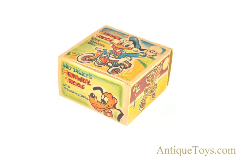 Linemar Marx Tin Lithographed Windup Walt Disney Mickey Mouse "Mechanical Tricycle" with Revolving Bell in Box <FONT COLOR="ff000 ">*SOLD*</font> - Image 10