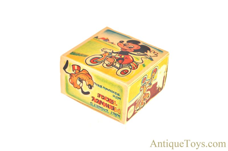 Linemar Marx Tin Lithographed Windup Walt Disney Mickey Mouse "Mechanical Tricycle" with Revolving Bell in Box <FONT COLOR="ff000 ">*SOLD*</font> - Image 11