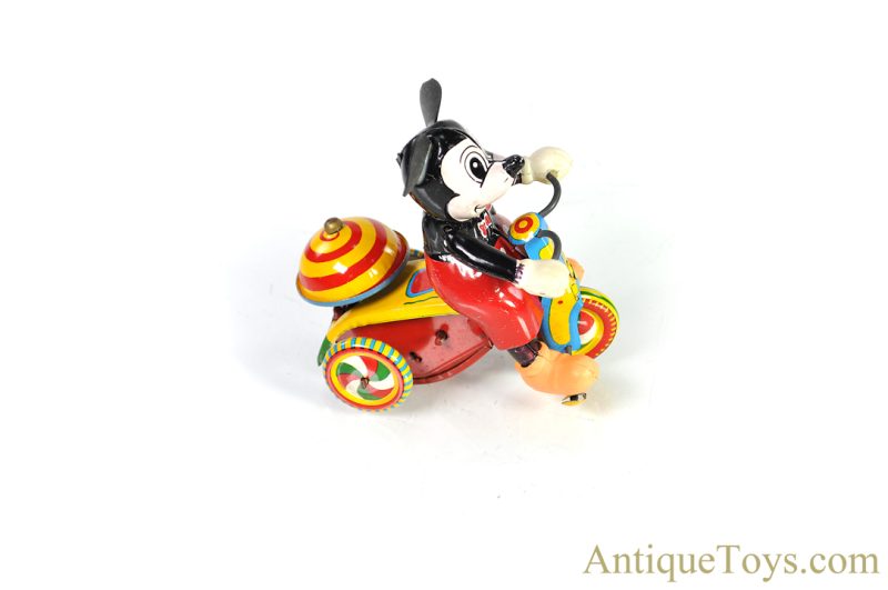 Linemar Marx Tin Lithographed Windup Walt Disney Mickey Mouse "Mechanical Tricycle" with Revolving Bell in Box <FONT COLOR="ff000 ">*SOLD*</font> - Image 3