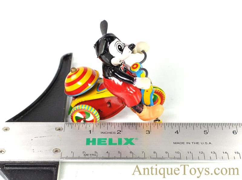 Linemar Marx Tin Lithographed Windup Walt Disney Mickey Mouse "Mechanical Tricycle" with Revolving Bell in Box <FONT COLOR="ff000 ">*SOLD*</font> - Image 9