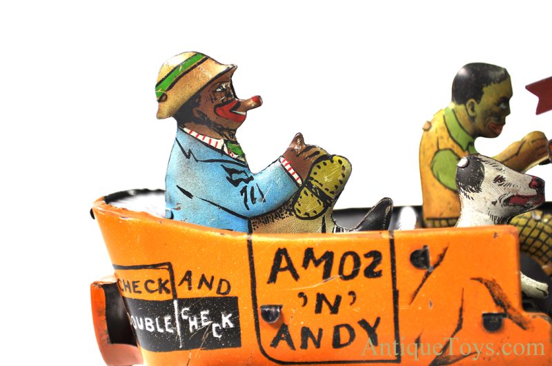 Marx Tin Lithographed Windup "Amos 'N' Andy Fresh Air Taxi Cab" Jalopy Car <FONT COLOR="ff000 ">*SOLD*</font> - Image 9