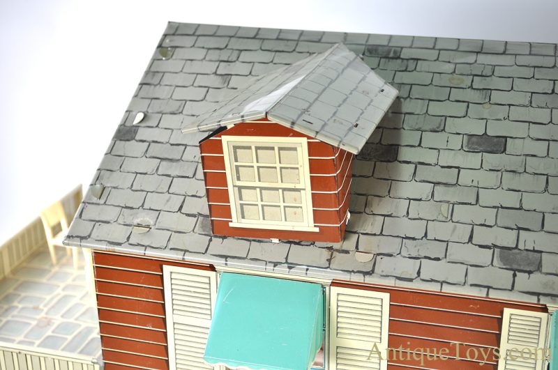 Marx Tin Lithographed Metal Suburban Colonial 2-Story Doll House <FONT COLOR="ff000 ">*SOLD*</font> - Image 13