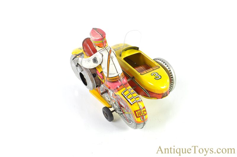 Marx Tin Lithographed Windup "Mechanical Police Squad Motorcycle" <FONT COLOR="ff000 ">*SOLD*</font> - Image 8