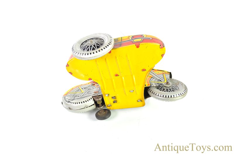 Marx Tin Lithographed Windup "Mechanical Police Squad Motorcycle" <FONT COLOR="ff000 ">*SOLD*</font> - Image 5
