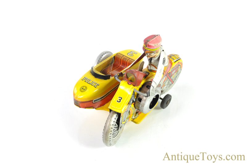 Marx Tin Lithographed Windup "Mechanical Police Squad Motorcycle" <FONT COLOR="ff000 ">*SOLD*</font> - Image 6