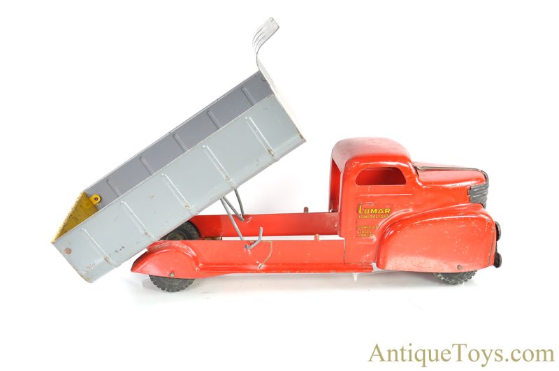 Marx Pressed Steel Lithographed Lumar Contractors Dump Truck <FONT COLOR="ff000 ">*SOLD*</font> - Image 3