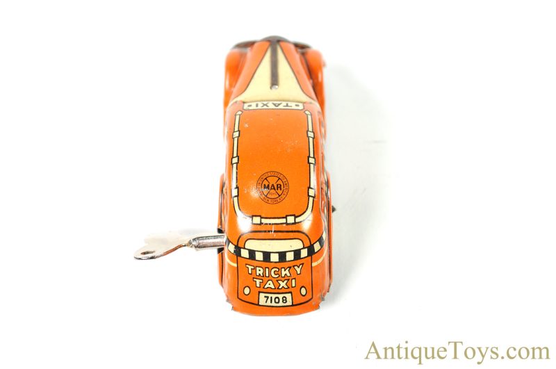 Marx Tin Lithographed Windup "Tricky Taxi" Car for Sale <FONT COLOR="ff000 ">*SOLD*</font> - Image 6