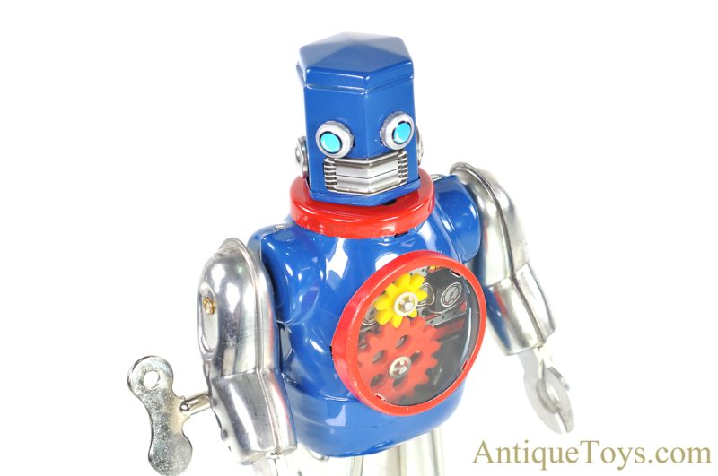 Metal House Robots Tin Lithographed Windup "Walking Hex Head Robot" in Box <FONT COLOR="ff000 ">*SOLD*</font> - Image 7