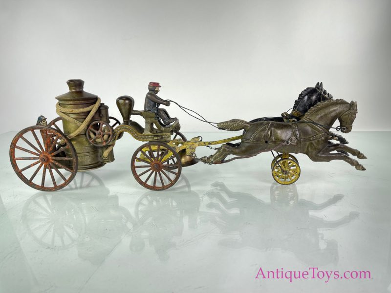 Hubley Cast Iron Fire Pumper Horse Drawn <FONT COLOR="ff000 ">*SOLD*</font> - Image 2