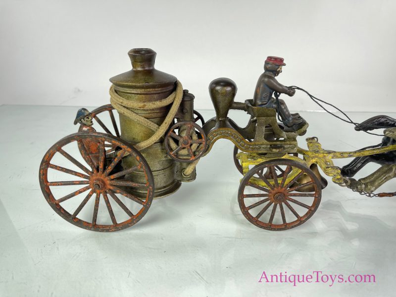 Hubley Cast Iron Fire Pumper Horse Drawn <FONT COLOR="ff000 ">*SOLD*</font> - Image 3