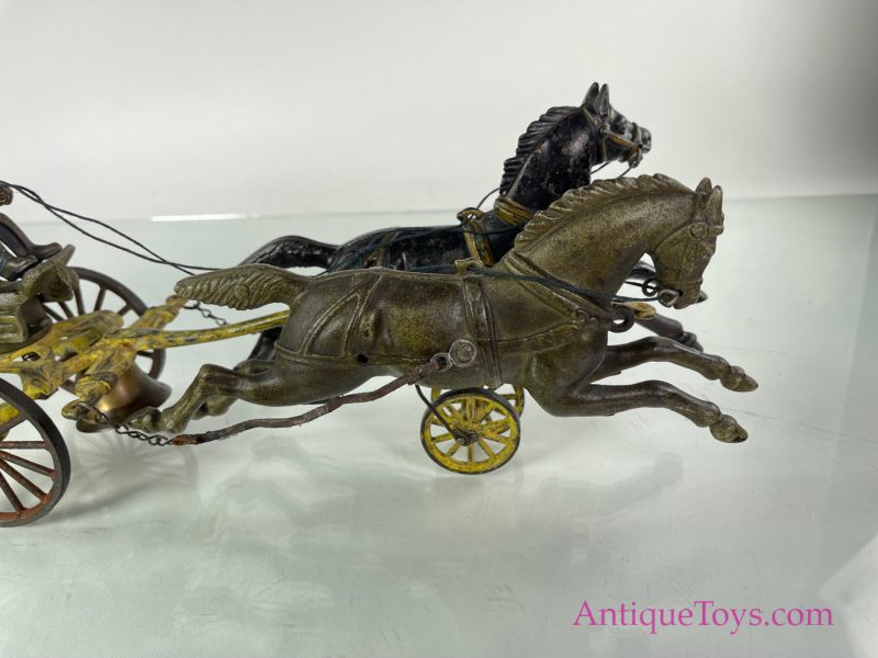 Hubley Cast Iron Fire Pumper Horse Drawn <FONT COLOR="ff000 ">*SOLD*</font> - Image 4